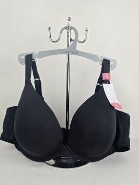 Cacique Modern Black Boost Plunge Bra 50B NWT